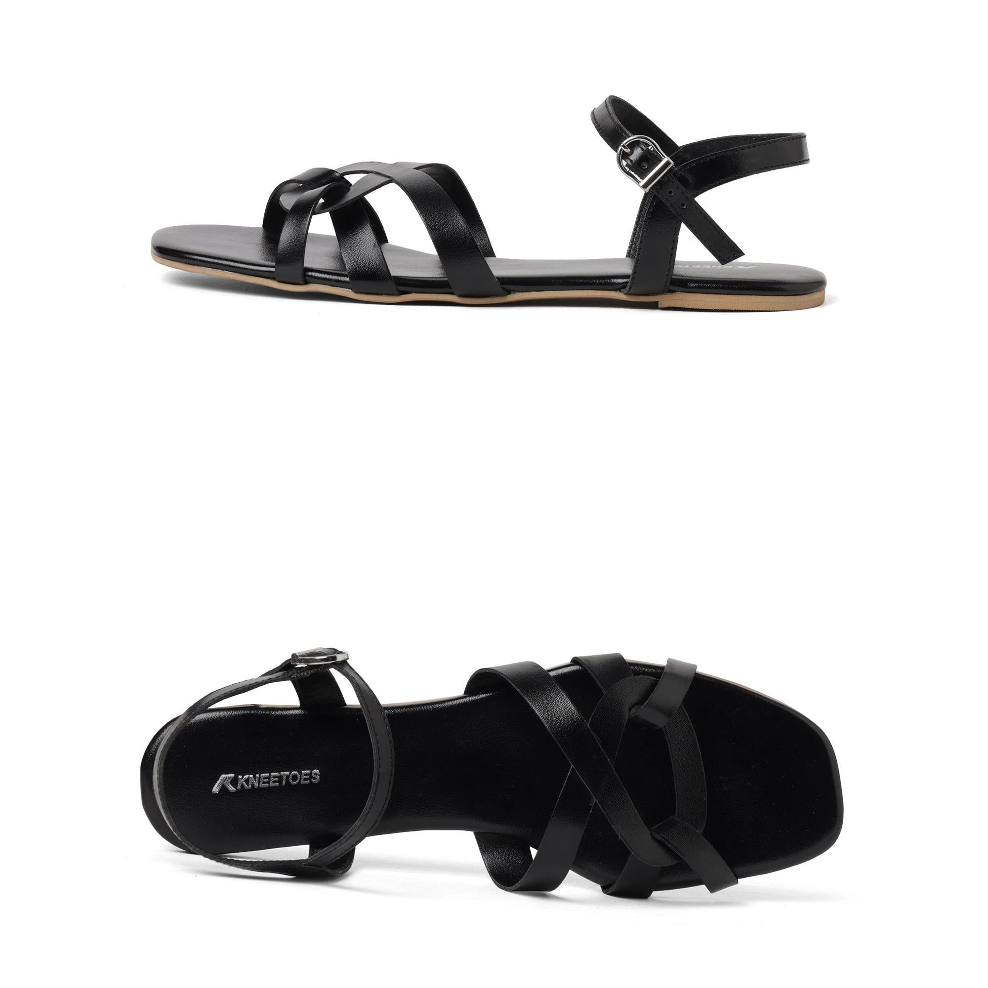 Black Strappy Chic Sandals