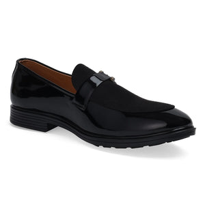 Premium Black Glossy Dress Loafers