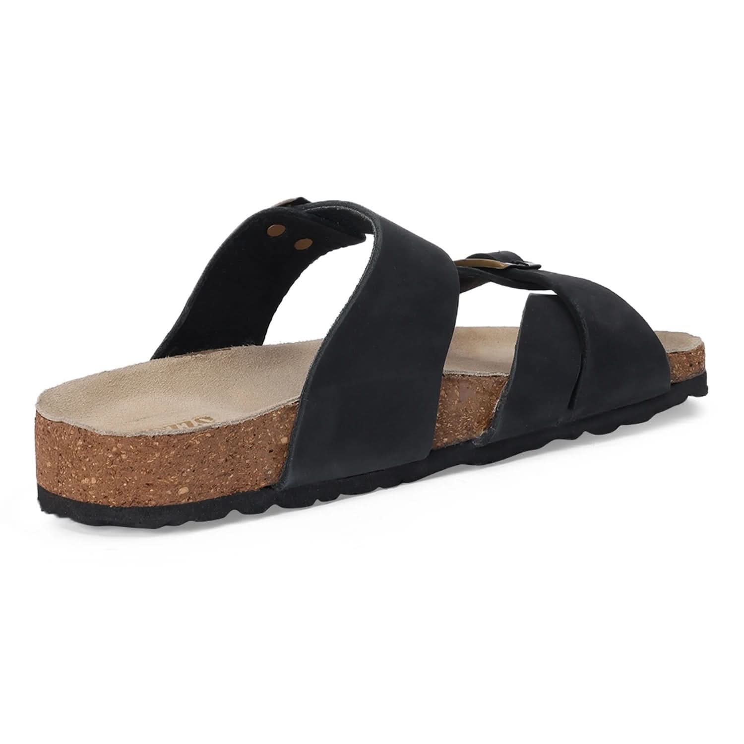 Vaughn - Black Cork Sandals