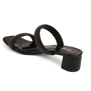 Cushioned Black Block Heels