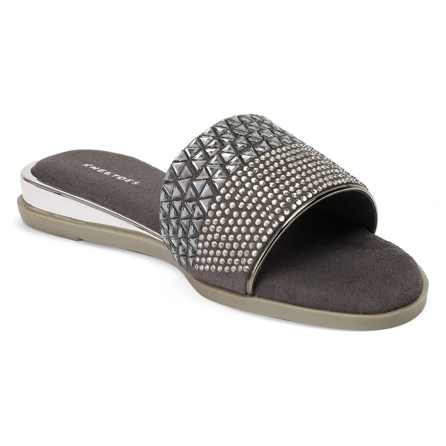 Grey Prism Embellished Flats