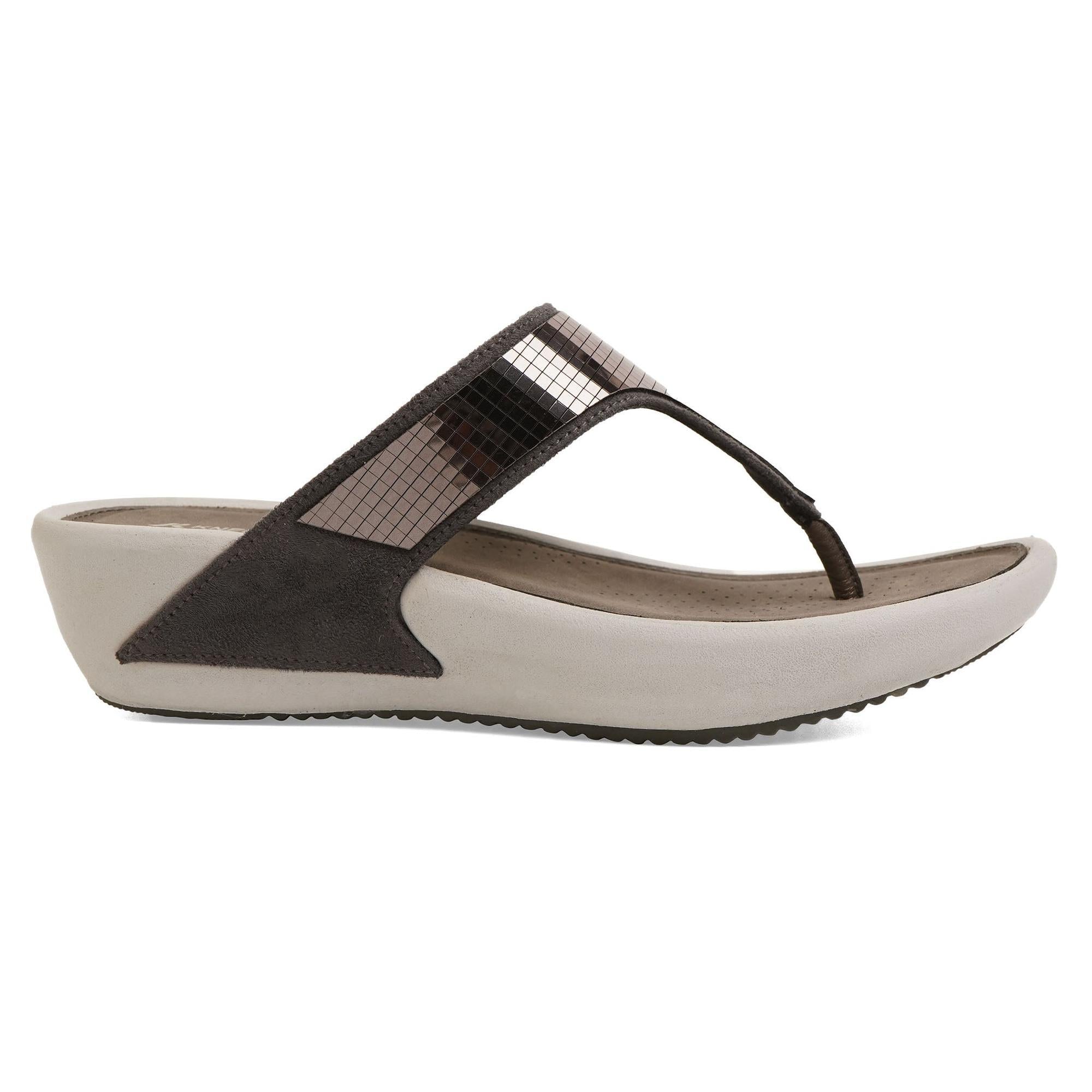 Sparkly Sequin Thong Metallic Sandals