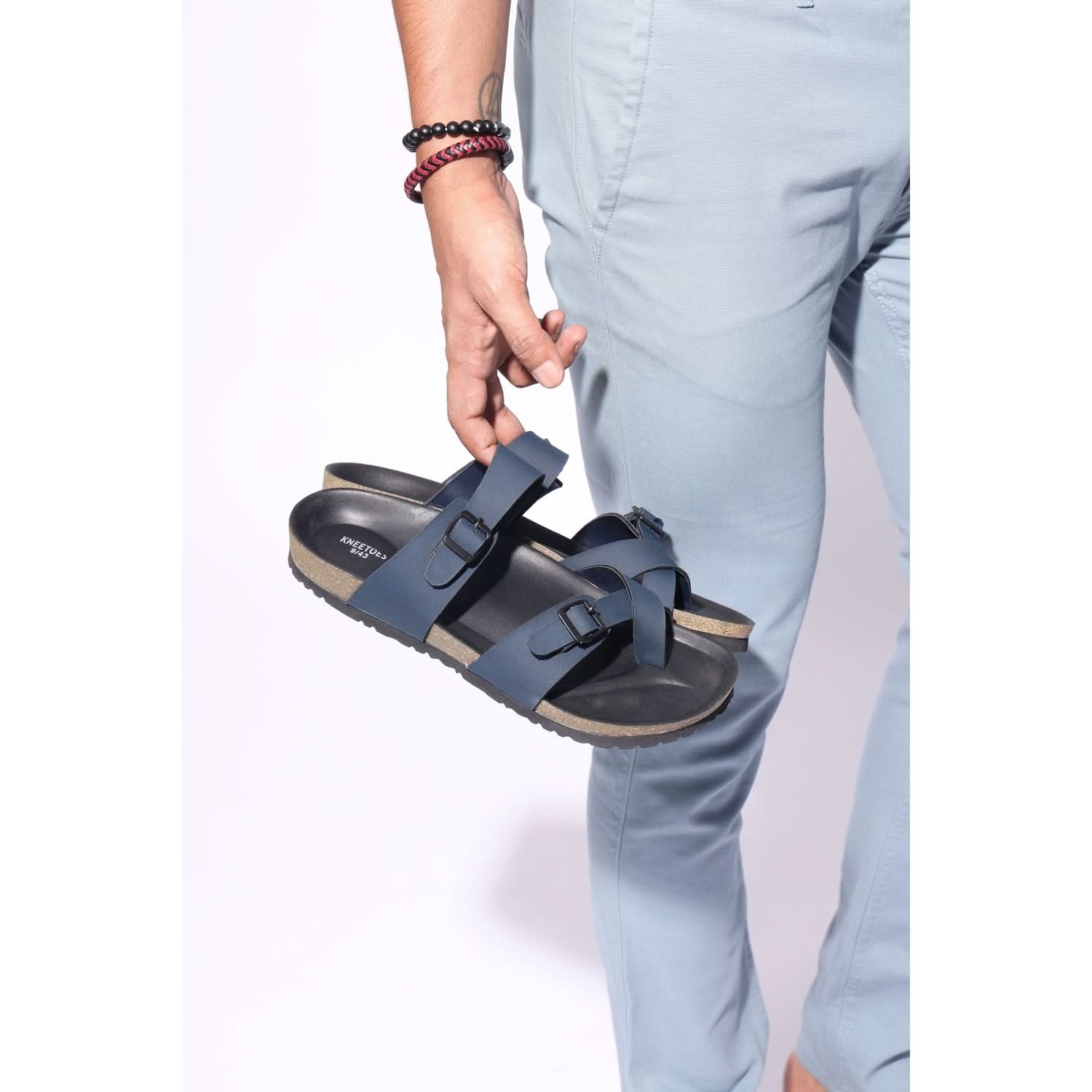 Vaughn - Blue Cork Sandals