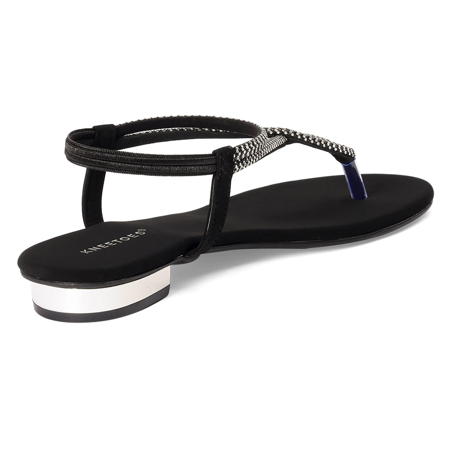 Midnight Black Shimmer Loop Flats