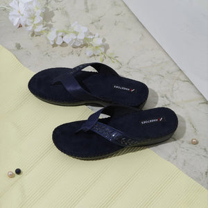 Gemglow Navy Thong Sandals