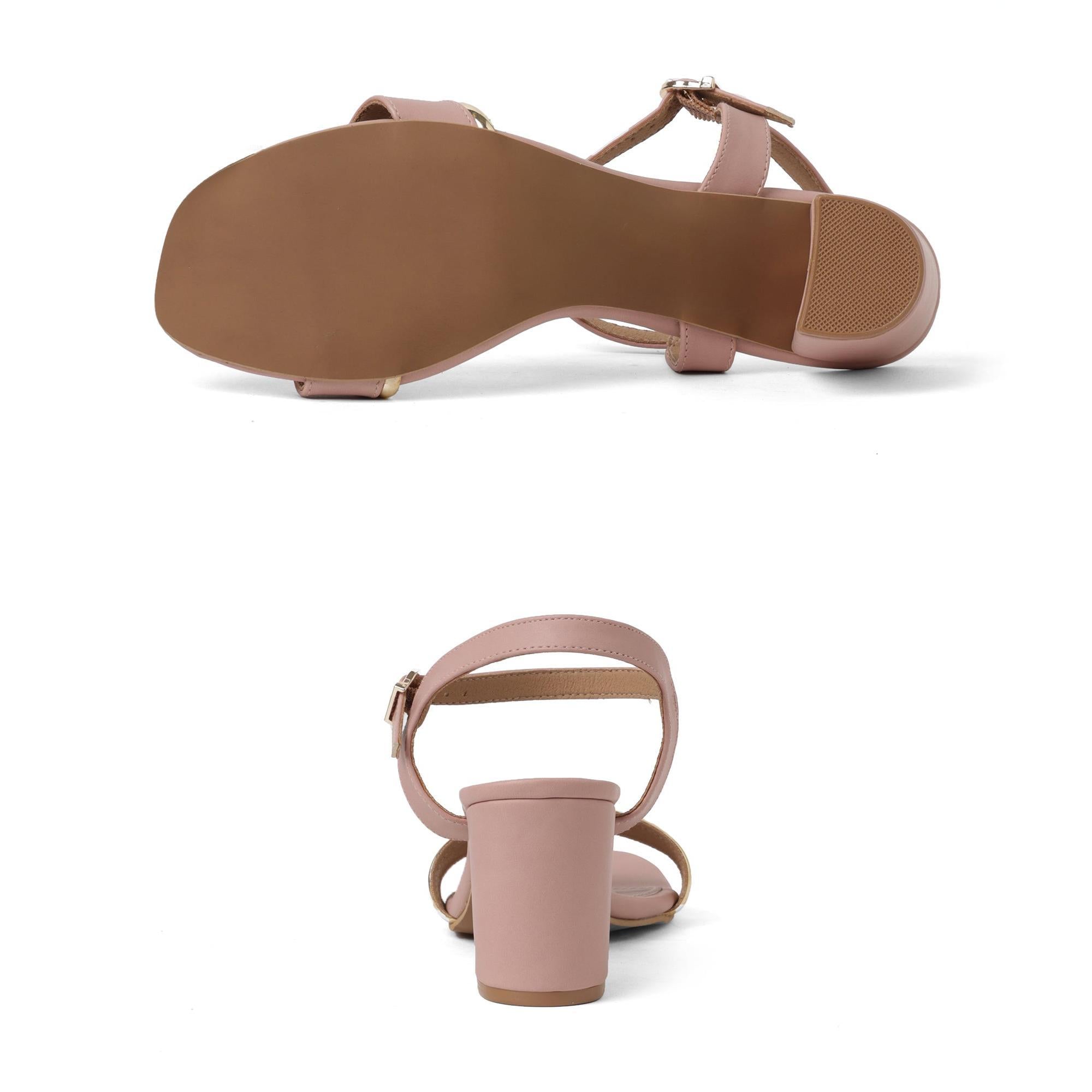 Luxe Pink Block Heel Sandals