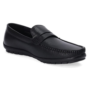 Classic Black Leather Moccasins