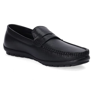Classic Black Leather Moccasins