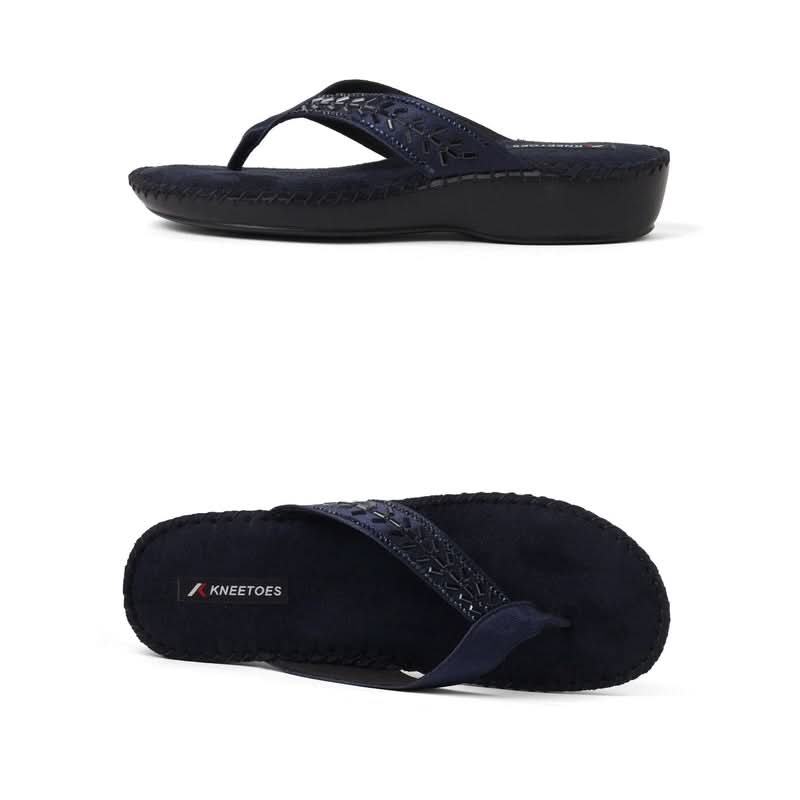 Gemglow Navy Thong Sandals