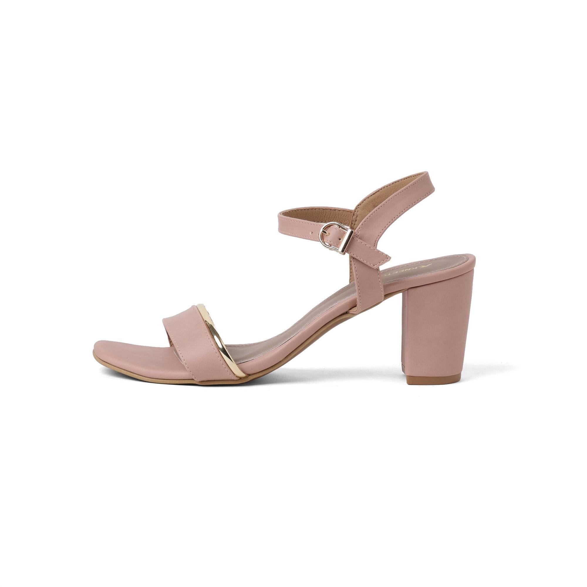 Luxe Pink Block Heel Sandals