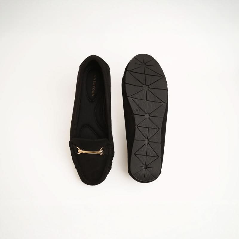 Statement Black Chain Loafer Shoes