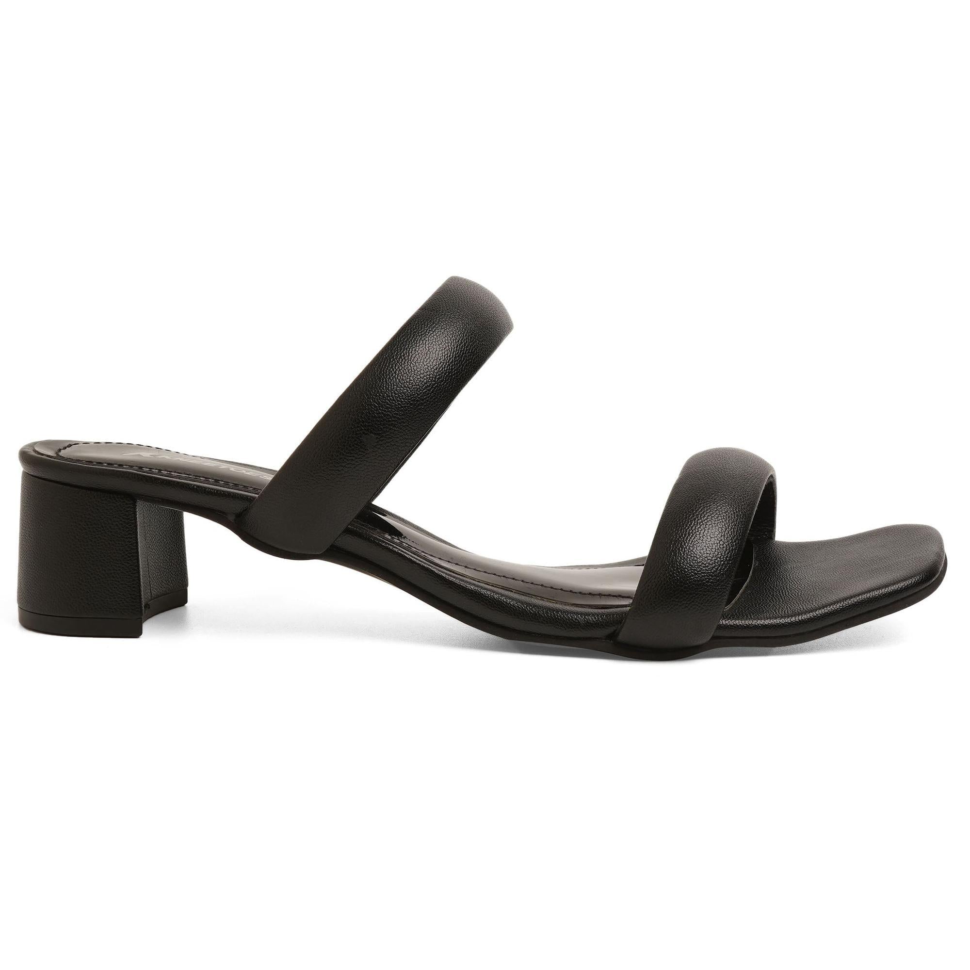 Cushioned Black Block Heels