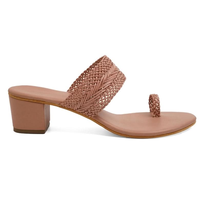 Staple Braided Peach One-Toe Sandals
