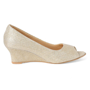 Shine Luxe Gold Wedge Sandals