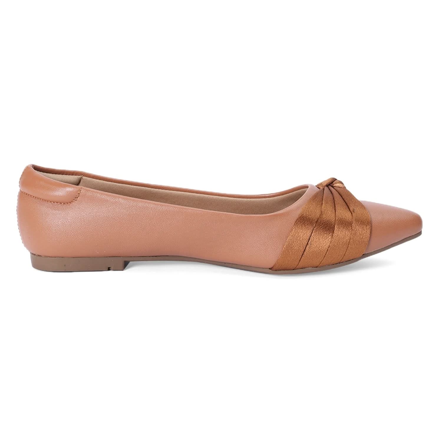 Comfortable Brown Pointed-Toe Ballerinas