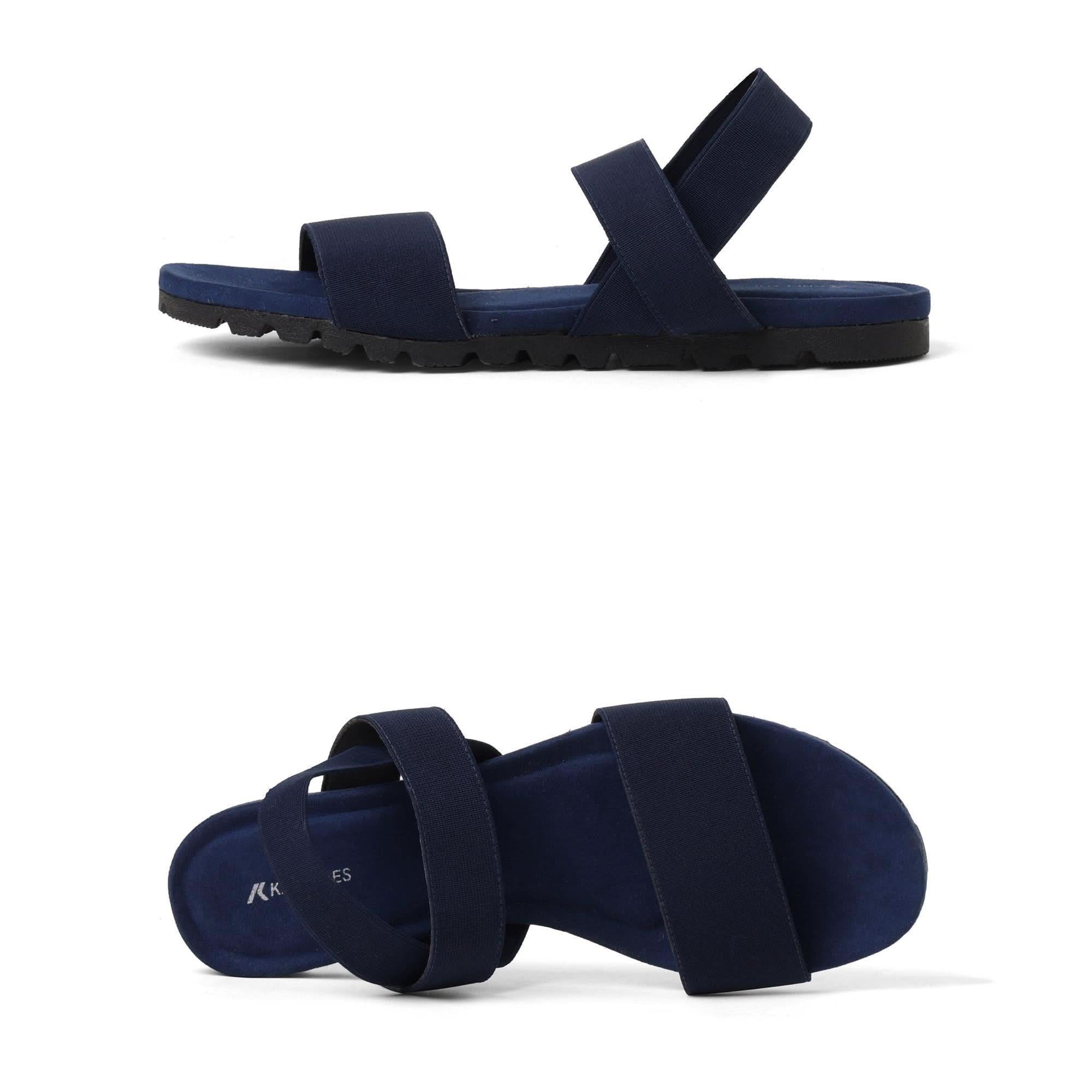 Matte-Muse Navy Open-Toe Casual Sandals