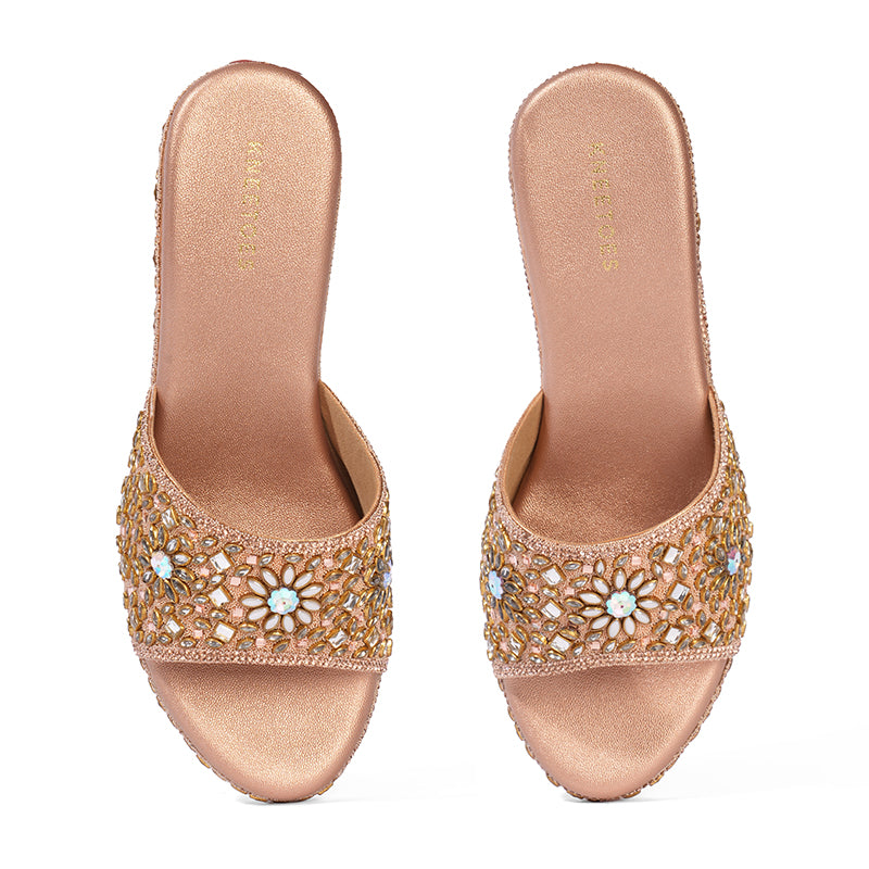 Vanya - Rose Gold Wedges