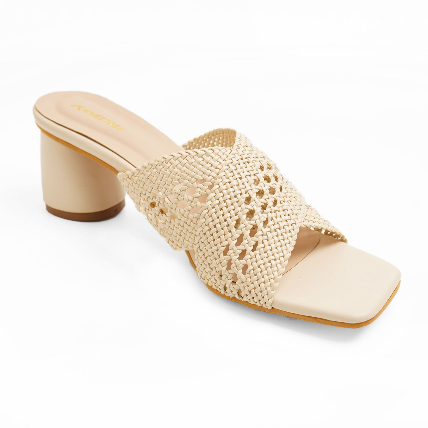 Sophisticated Matt Finish Beige Round Heel Slippers For Everyday Casuals