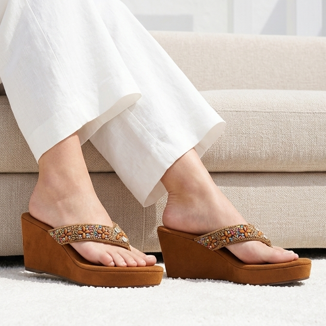 Kaia - Brown Wedges