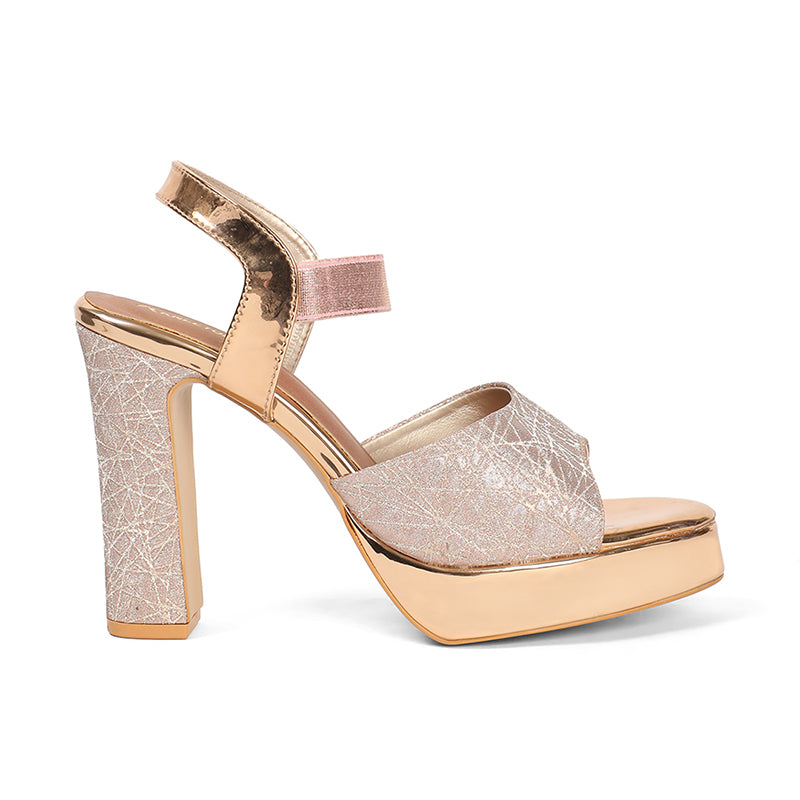 Starisse - Rose Gold Block Heels