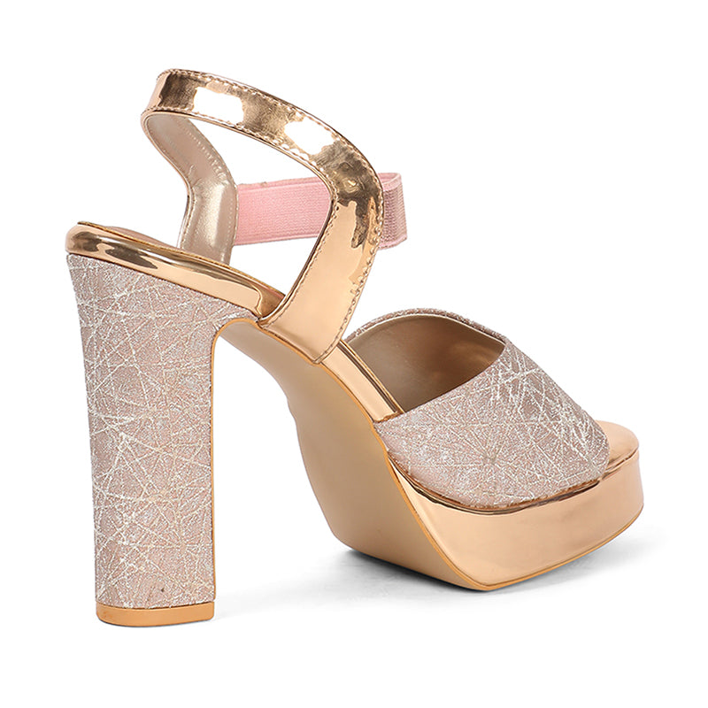 Starisse - Rose Gold Block Heels