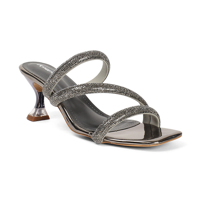 Bianca - Grey Kitten Heels