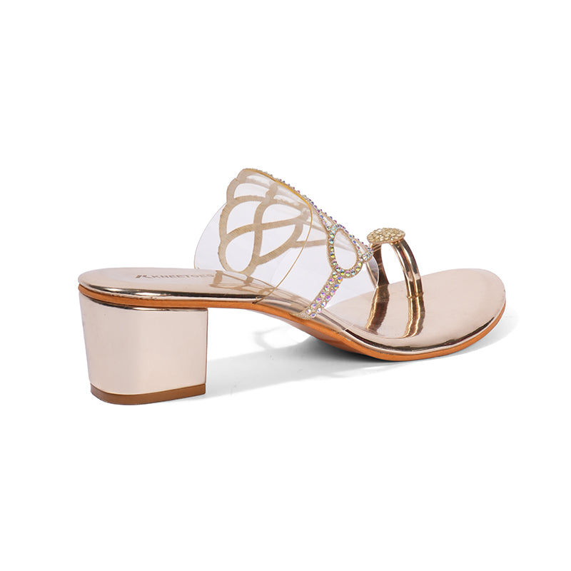 Mishka - Gold Block Heels
