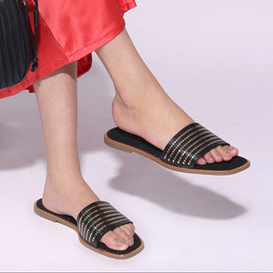 Black & Gold Mosaic Pattern Flats