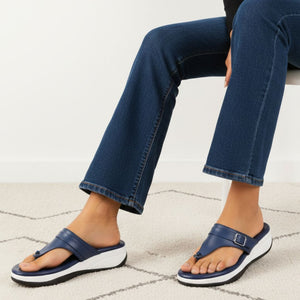 Briony - Blue Slip-Ons