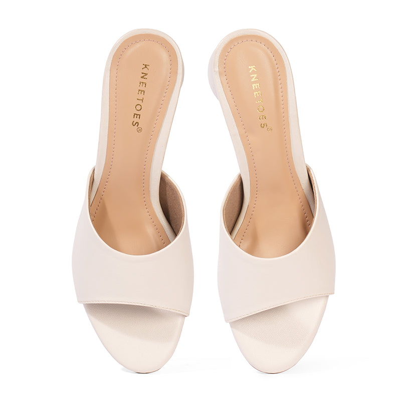 Francesca - Beige Slip Ons
