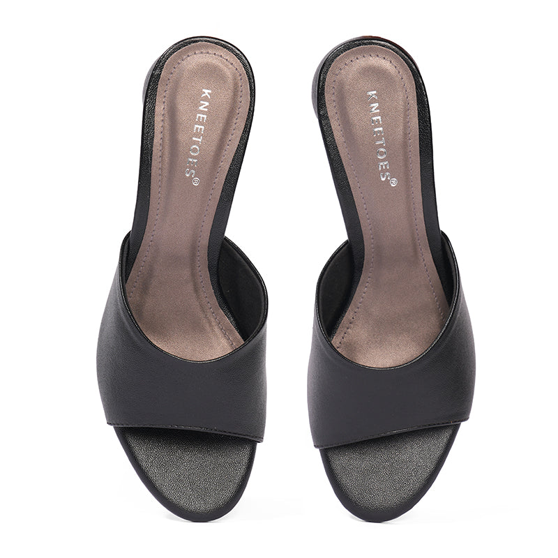 Francesca - Black Slip Ons