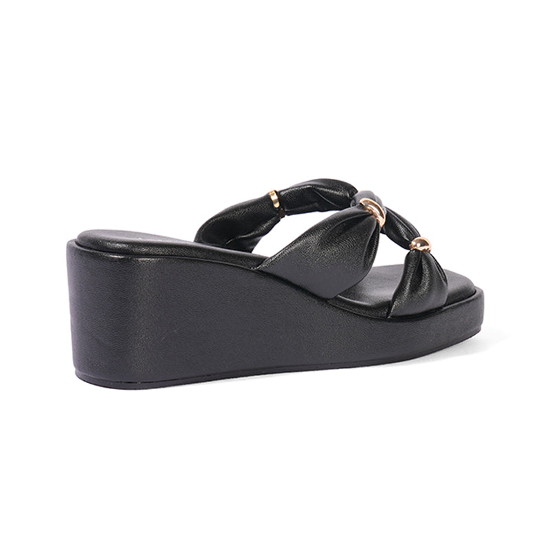 Darcy - Black Wedges
