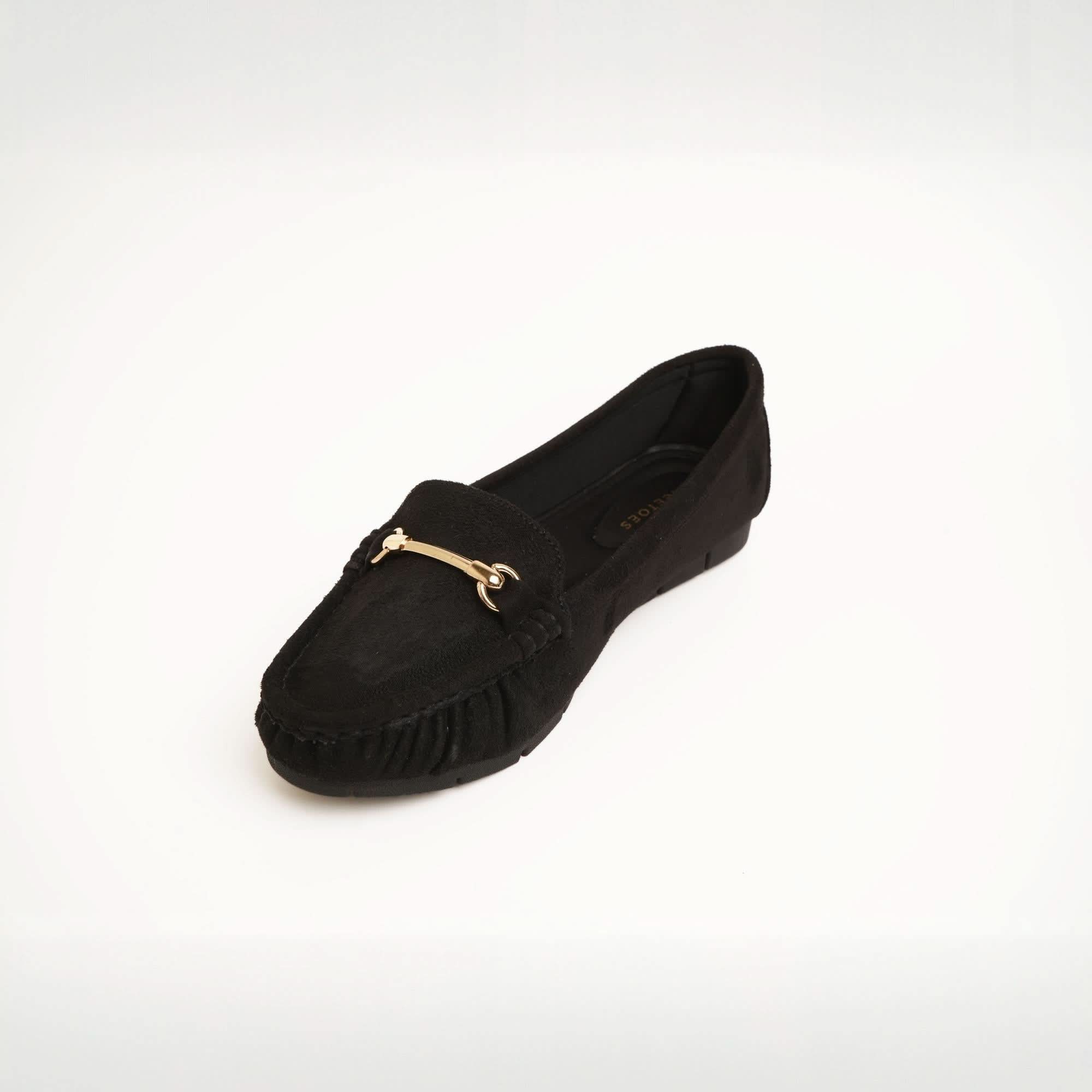 Statement Black Chain Loafer Shoes