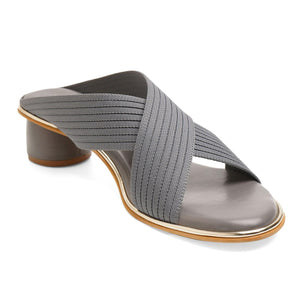 Bold Charcoal Grey Criss-Cross Sandals
