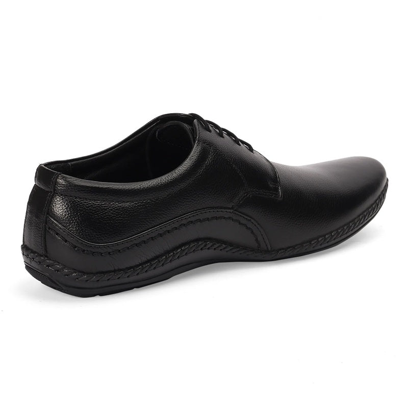 Luxe Black Comfort Oxford Shoes