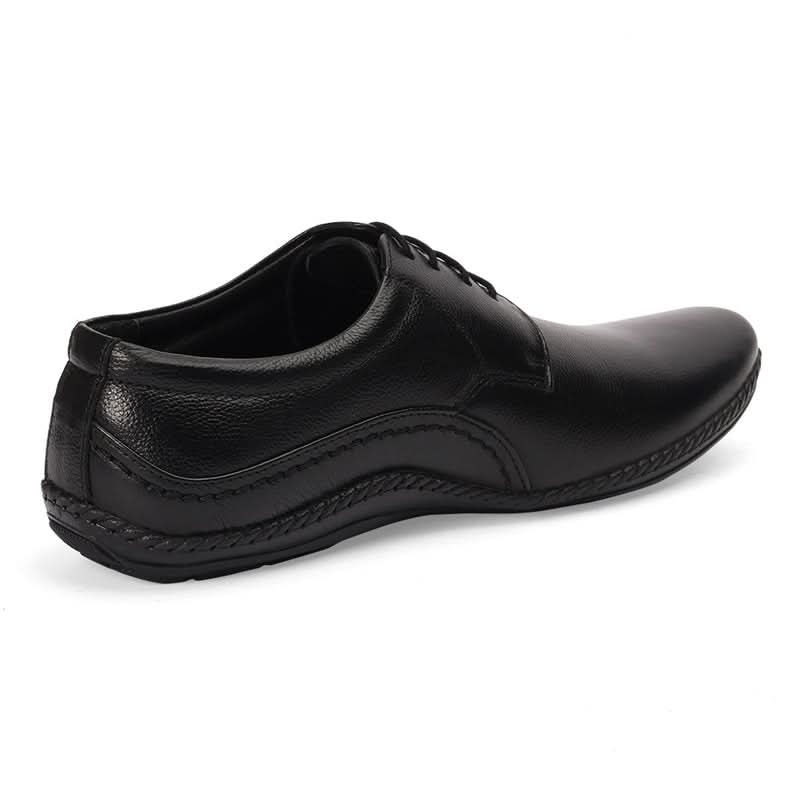 Luxe Black Comfort Oxford Shoes