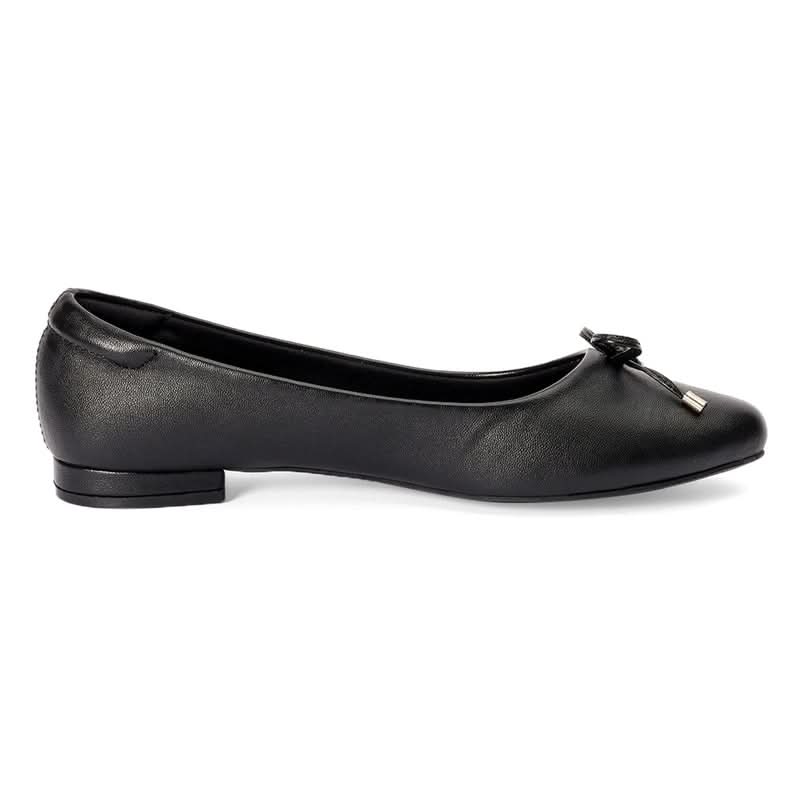 Classic Black Bow Detail Ballerina Flats