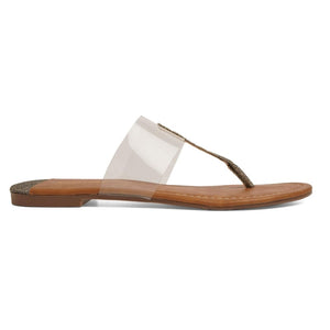 Translucent Casual T-Strap Slippers