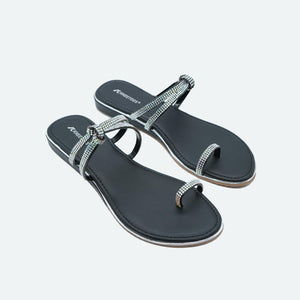 Gemglow Silver Knotted One-Toe Sandals