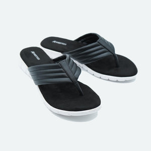 Black Quilted Thong Sandals