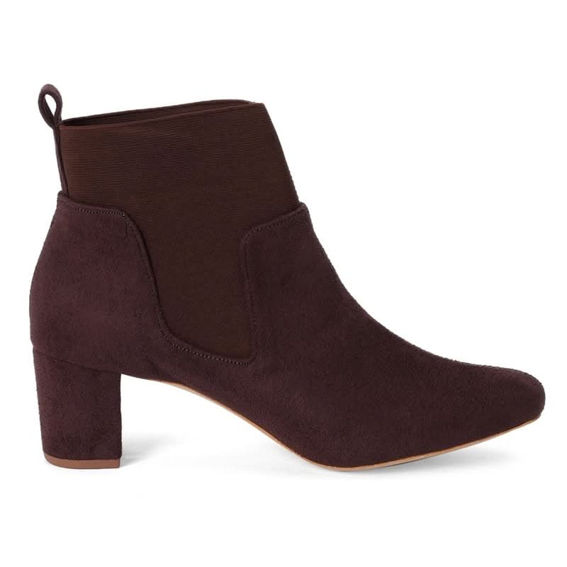 Brown Block Heel Durable Chelsea Boots