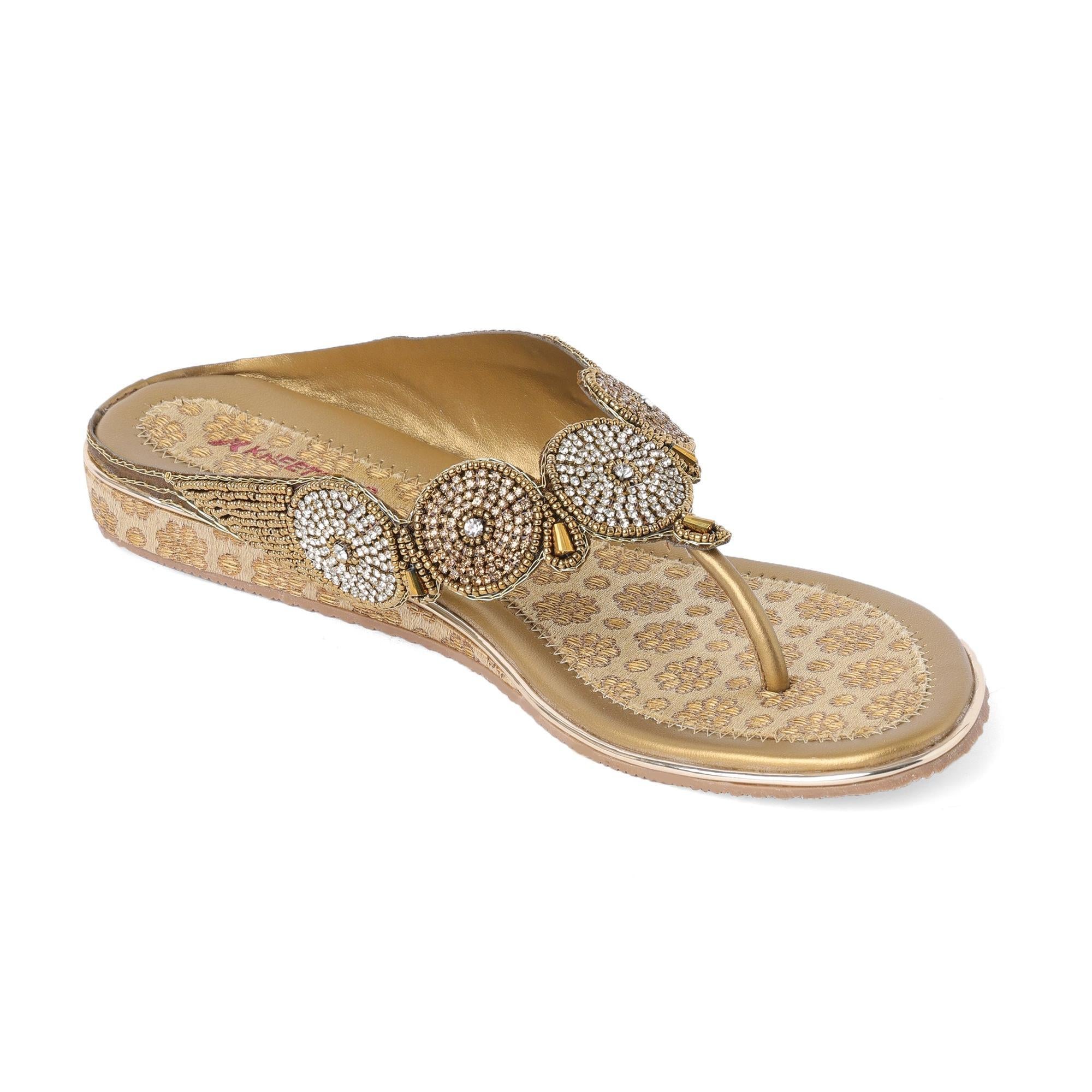 Bead Luxe Bronze Ethnic Flats