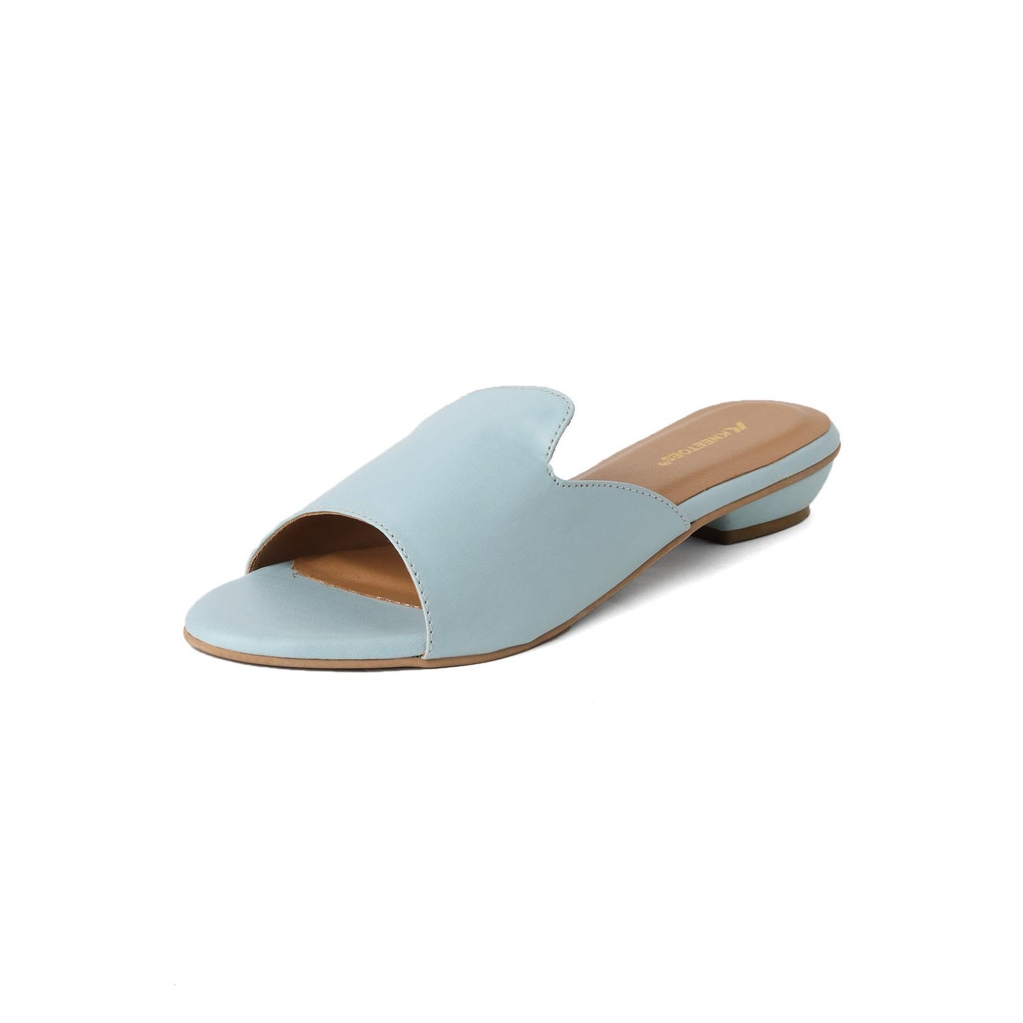 Breezy Blue Block Heel Sandals