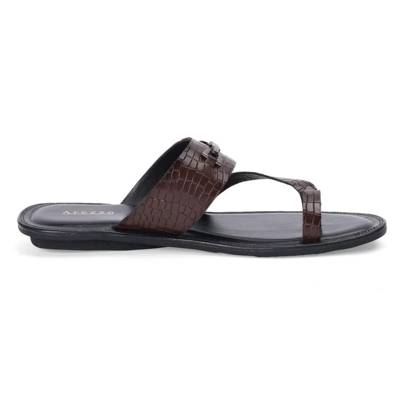 Handcrafted Brown Toe-Ring Casual Sandals