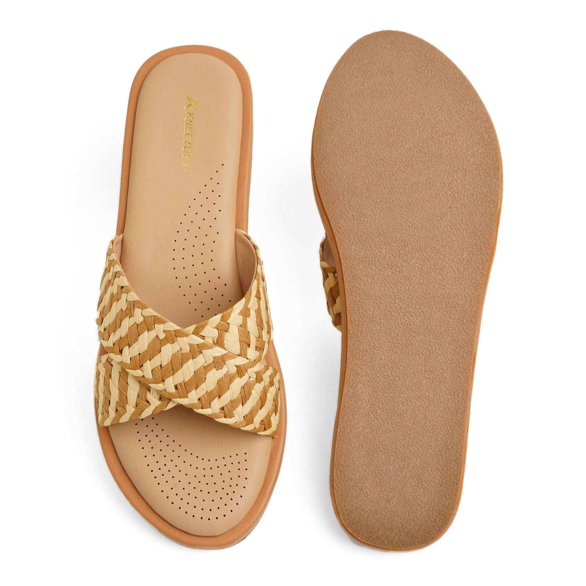 Bold Mustard Criss-Cross Platform Sandals