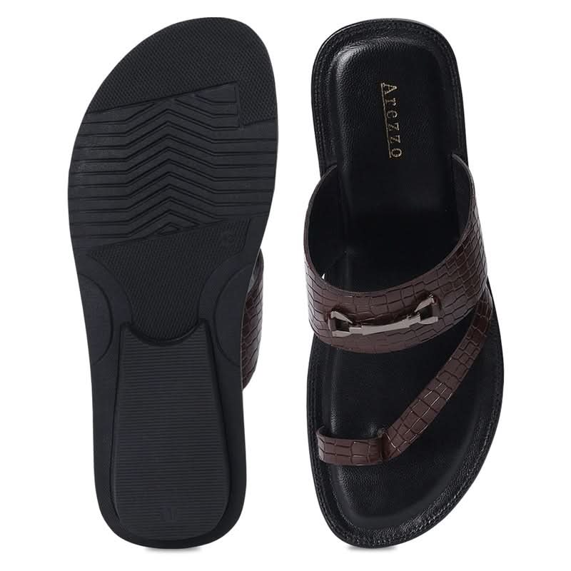 Handcrafted Brown Toe-Ring Casual Sandals