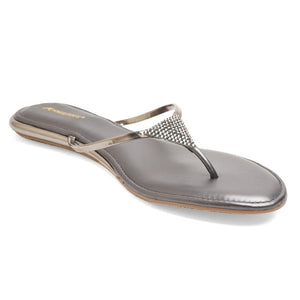 Sparkle Studs Grey Thong Special Sandals