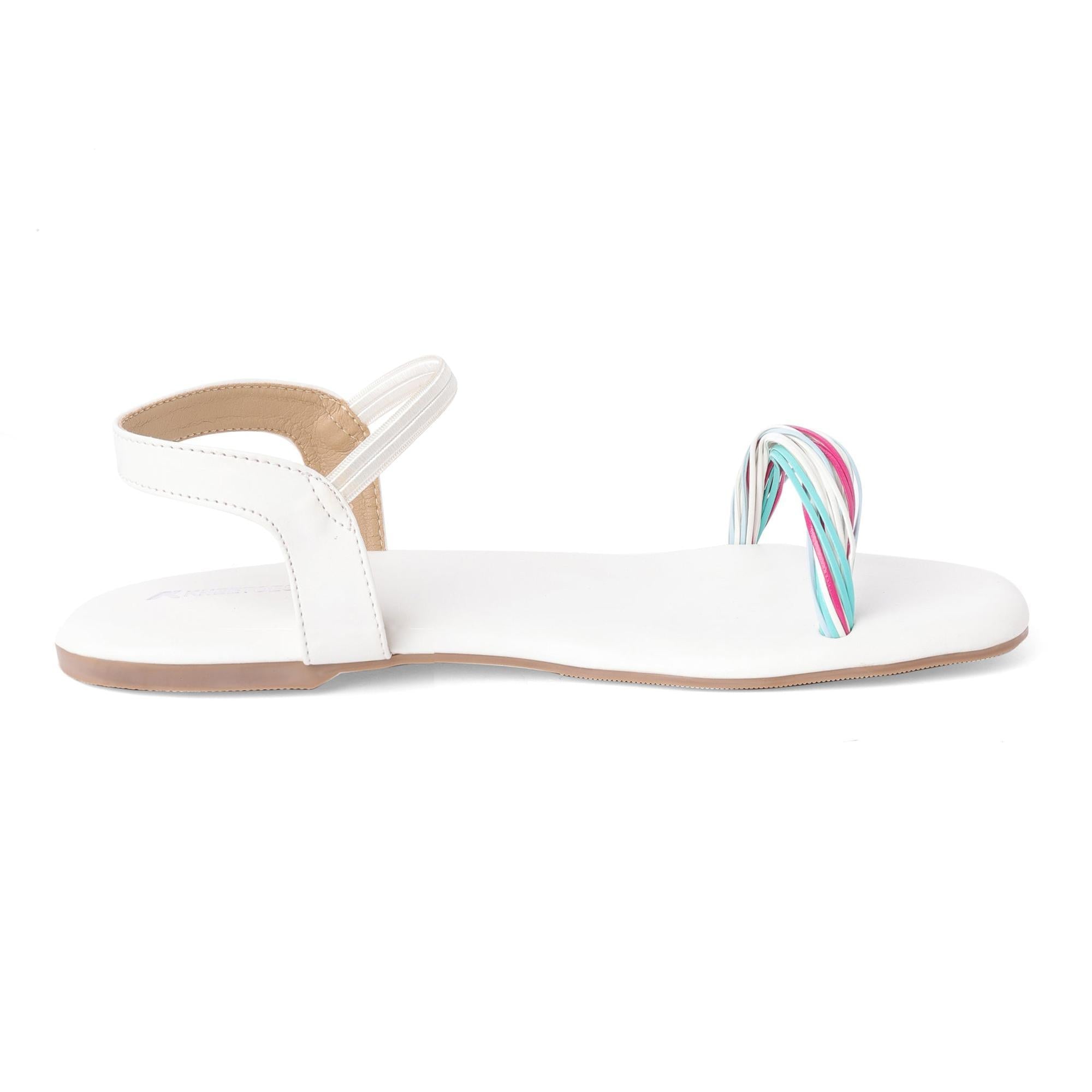 Classic Charm White Casual Open-Toe Sandals