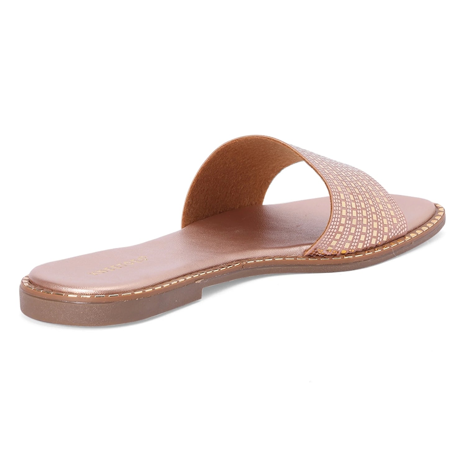 Gold Printed Rose-Gold Flat Sliders