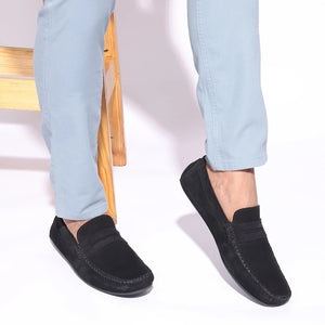 Premium Black Suede Moccasins